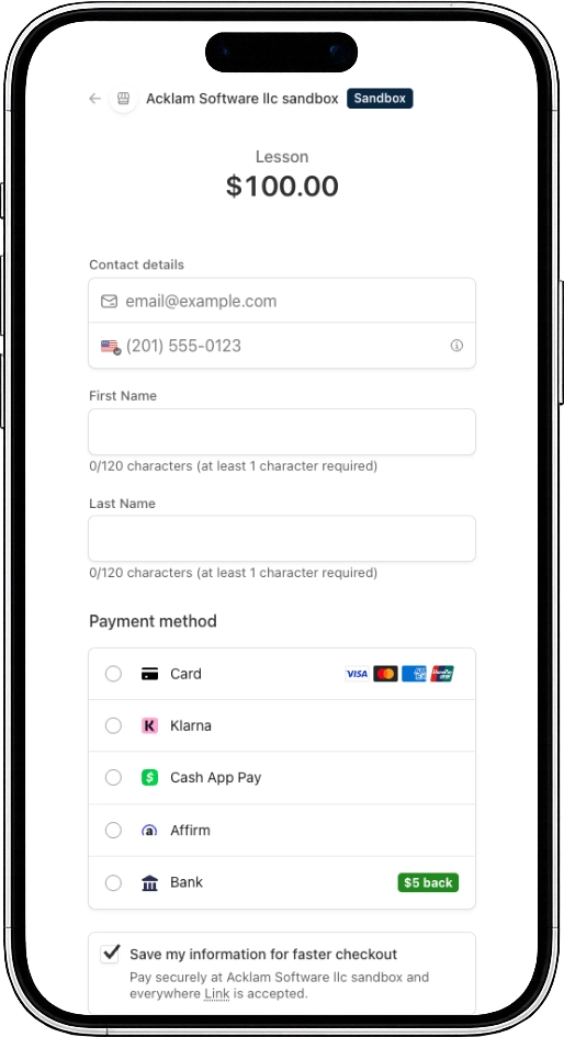 Stripe Checkout flow